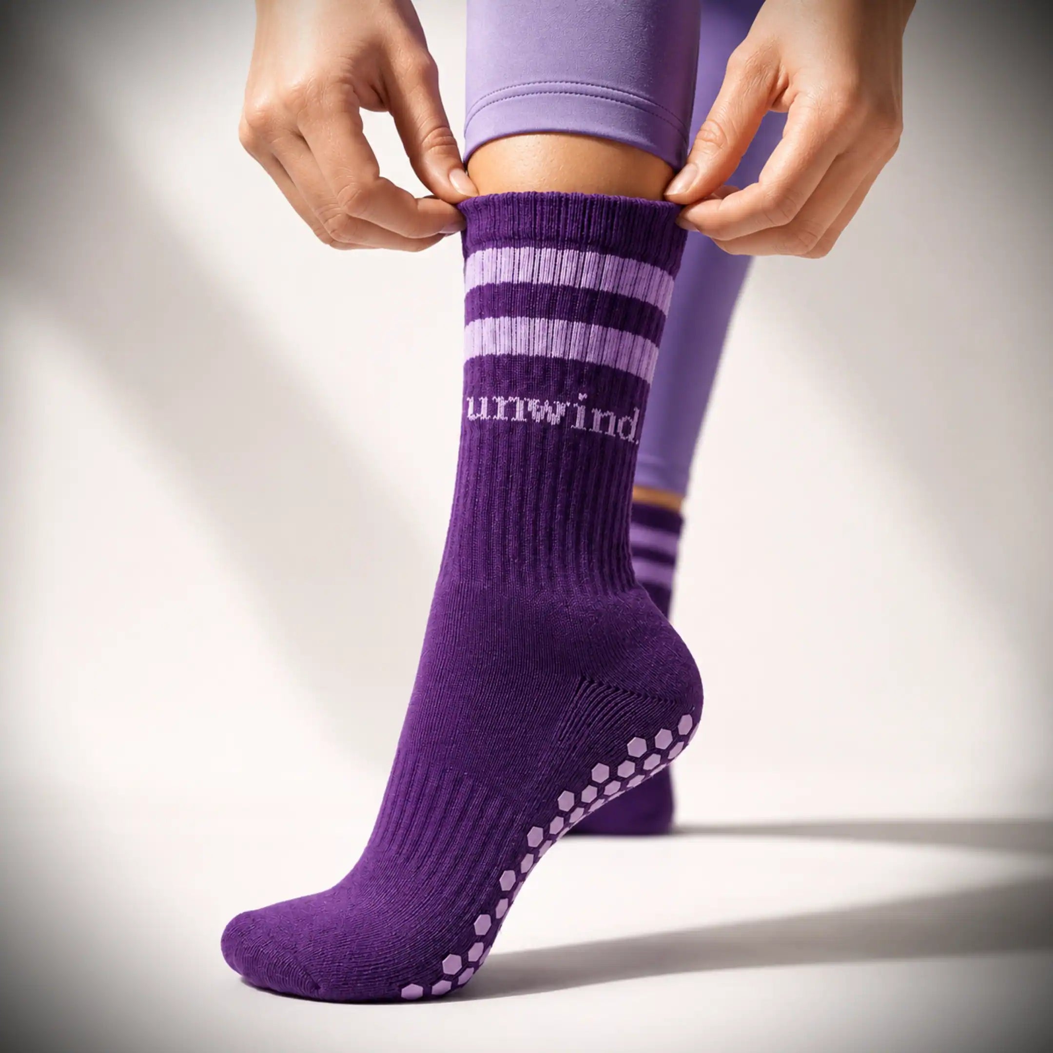 The Stripe Sock - Midnight Lavender