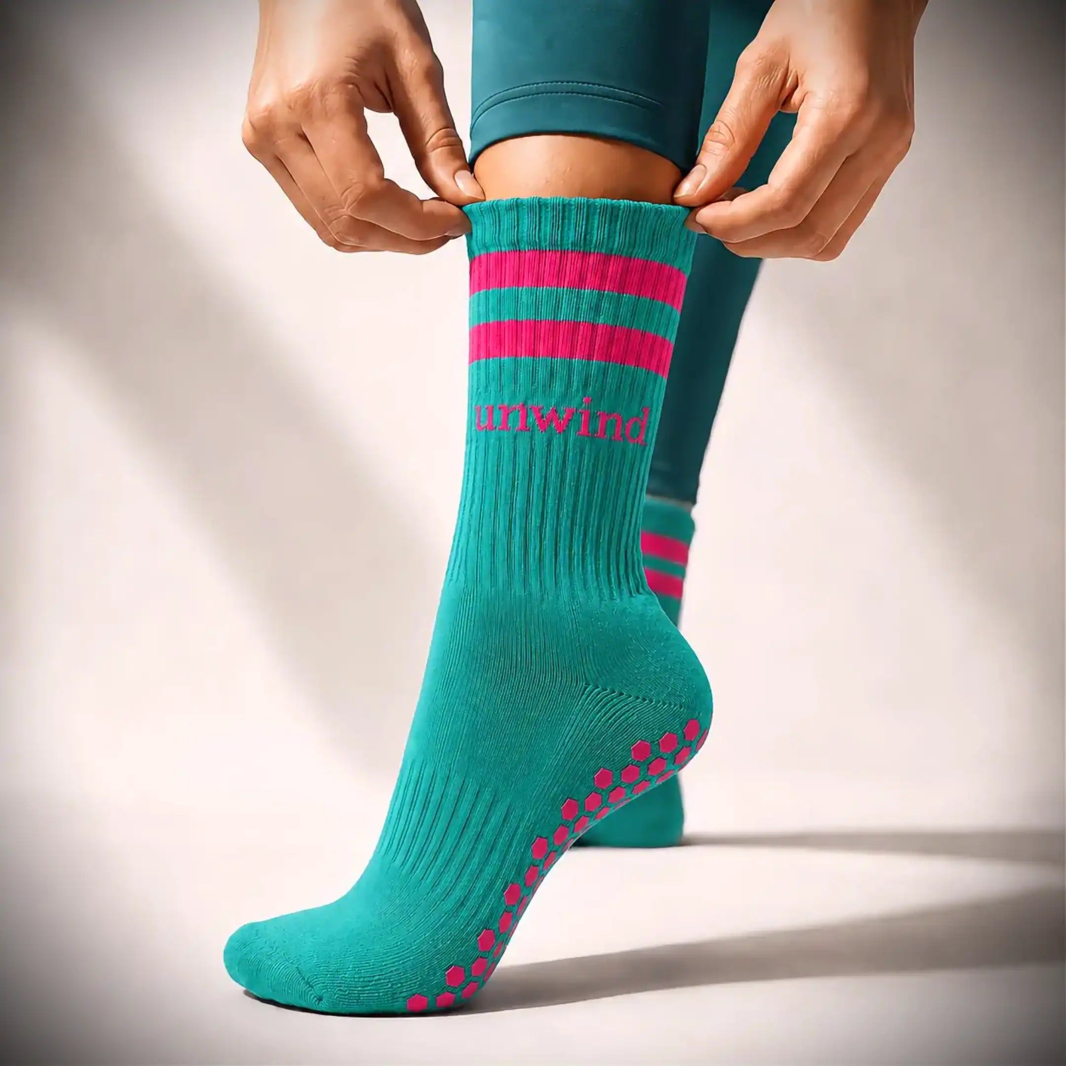 The Stripe Sock - Coral Peak